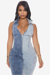 Two Faced Denim Jumpsuit - KIOKO