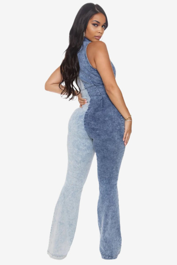 Two Faced Denim Jumpsuit - KIOKO