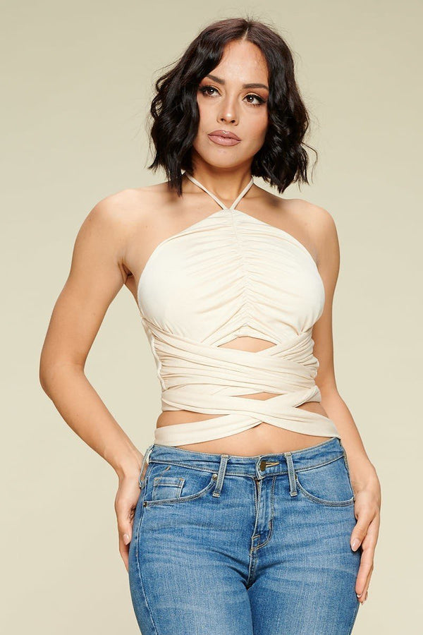 Under Wraps Halter Top - KIOKO
