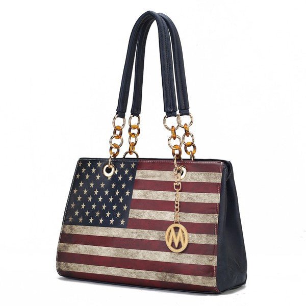 USA Flag Vegan Shoulder Bag - KIOKO