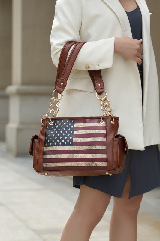 USA Women's Flag Shoulder Bag - KIOKO