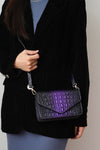 Vanta Croc - Embossed Saddle Bag - KIOKO