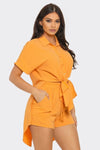 Vanta Front Tie Oversized Shorts Set - KIOKO