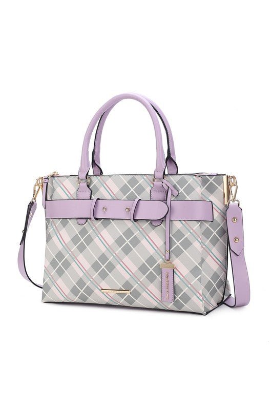 Vivian Plaid Satchel Bag - KIOKO