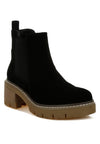 Vostok Suede Chunky Chelsea Boots - KIOKO