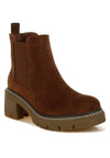 Vostok Suede Chunky Chelsea Boots - KIOKO