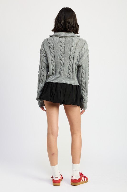 Whole Mood Daily Cable Knit Sweater - KIOKO
