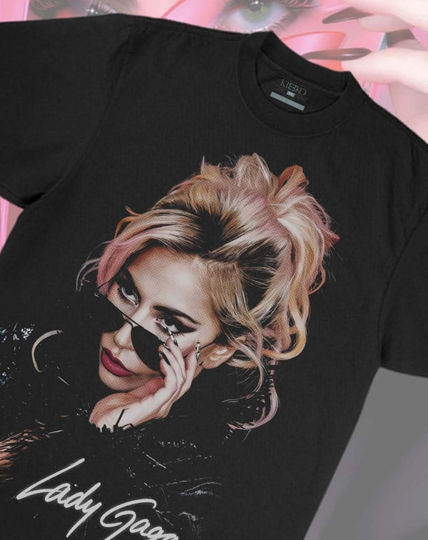Lady Gaga Big Face Graphic Tee - KIOKO