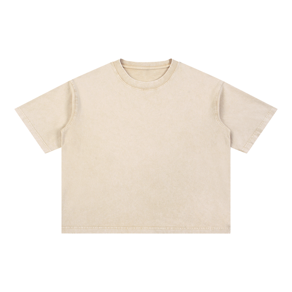 Throwback Mineral Wash Boxy Cotton T-Shirt