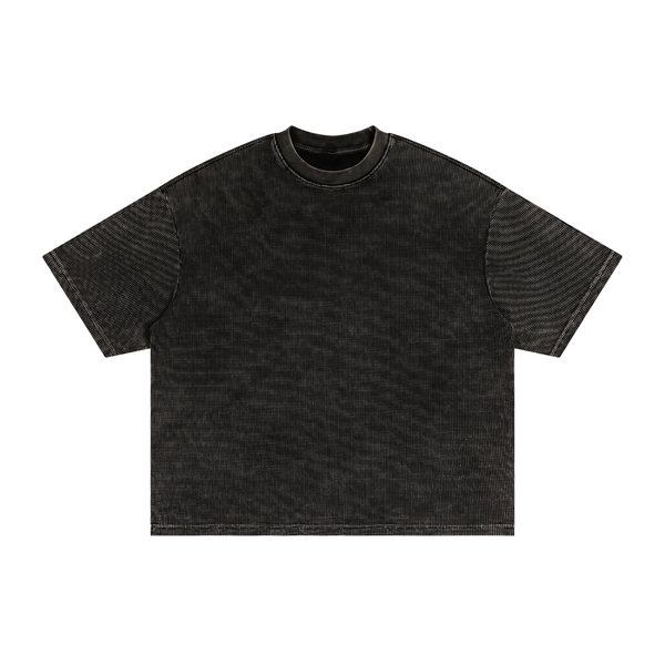 Frequency Textured Waffle Washed Boxy T-Shirt