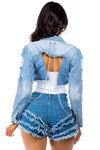 Kali Cropped Denim Jacket