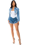 Kali Cropped Denim Jacket