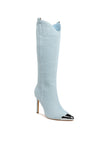 Places To Be Knee High Denim Boots