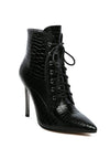 ESCALA CROC LACE - UP STILETTO BOOT - KIOKO
