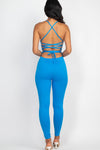 So Cinched Criss-Cross Open Back Jumpsuit