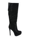 Nebula Rhinestone Embellished Stiletto Calf Boots - KIOKO