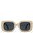 Square Retro Flat Top Fashion Sunglasses - KIOKO