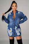 Love Me Down Denim Jacket Dress