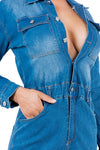 SEXY DENIM JUMPSUIT - KIOKO