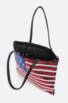 USA Flag Sequin Fashion Tote Bag - KIOKO