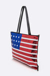 USA Flag Sequin Fashion Tote Bag - KIOKO