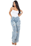 Lori Cargo Denim Jeans