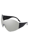 Fashion Rimless Oversized Wraparound Sunglasses - KIOKO