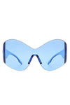 Fashion Rimless Oversized Wraparound Sunglasses - KIOKO