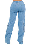 Turn Heads Cargo Denim Jeans