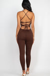 So Cinched Criss-Cross Open Back Jumpsuit