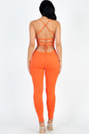 So Cinched Criss-Cross Open Back Jumpsuit