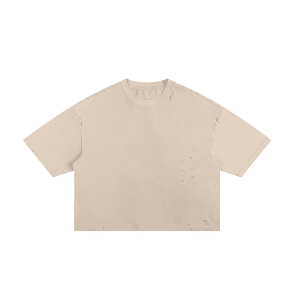 Cut Different Frayed Boxy Tee