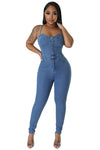 She's A Classic Denim Jumpsuit