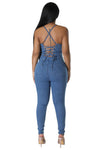 She's A Classic Denim Jumpsuit