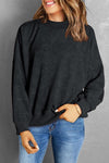 Women Drop Shoulder Crew Neck Pullover Sweatshirt - KIOKO