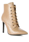 ESCALA CROC LACE - UP STILETTO BOOT - KIOKO