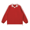 Dean's List Contrast Striped Lapel Collar Sweatshirt