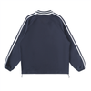 Dean's List Contrast Striped Lapel Collar Sweatshirt