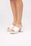 Zena Bone Chunky Heel Sandals