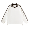Dean's List Contrast Striped Lapel Collar Sweatshirt