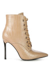 ESCALA CROC LACE - UP STILETTO BOOT - KIOKO