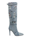 Sitarah Stonned Denim Boots