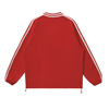 Dean's List Contrast Striped Lapel Collar Sweatshirt