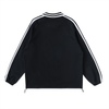 Dean's List Contrast Striped Lapel Collar Sweatshirt