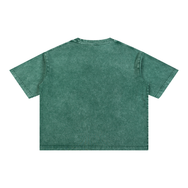 Throwback Mineral Wash Boxy Cotton T-Shirt