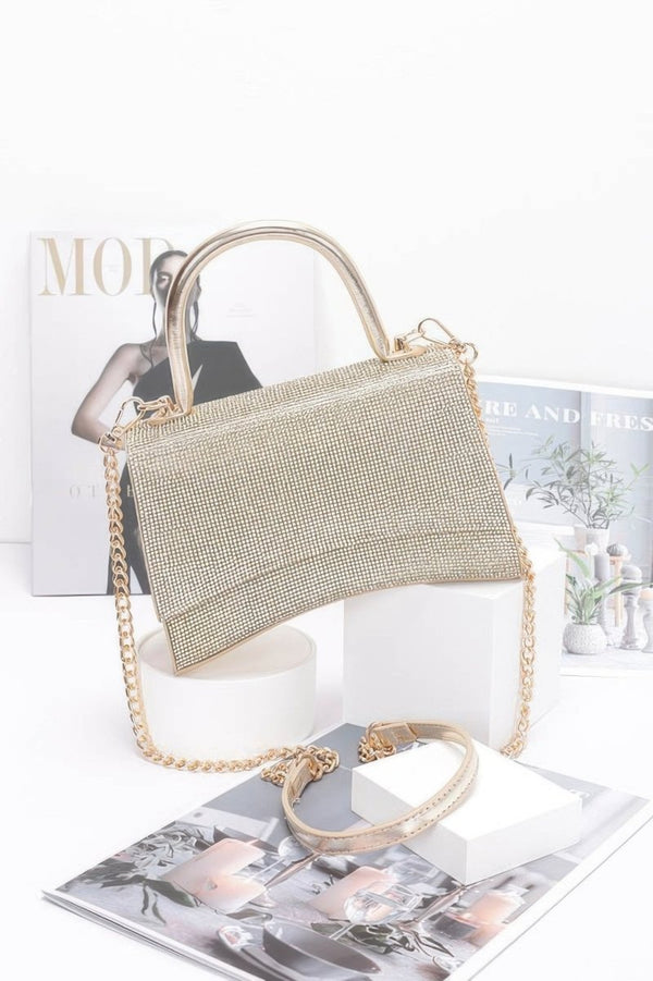 Bag Energy Rhinestone Convertible Top Handle Bag - KIOKO