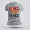 Black Mixed With Black Graphic Tee - KIOKO