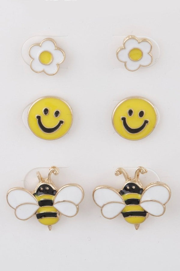 Buzzin' Real Different Stud Earrings Set - KIOKO