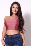 Cold Shoulder Bustier Crop Top