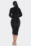 Starlit Sequin Midi Dress